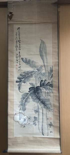 日本回流画《蕉叶图》