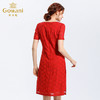 乔万尼真丝连衣裙女夏季红装气质镂空修身桑蚕丝宴会裙子EN2E510 商品缩略图3