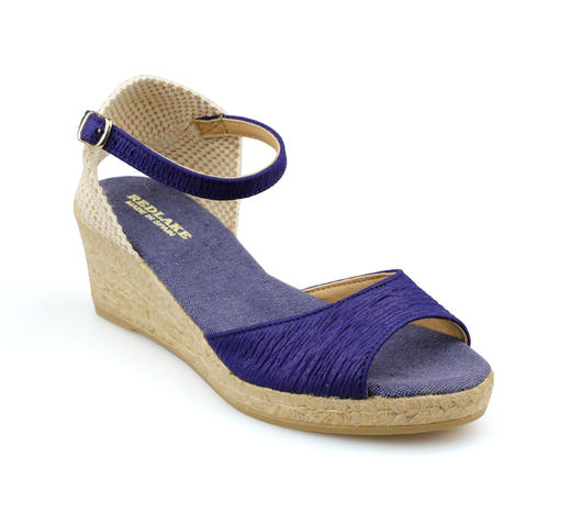 #断码特价39码#西班牙原产手工制作时尚轻便女款草编鞋 2504RP-蓝色 商品图1