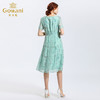 乔万尼真丝连衣裙女夏温柔清新碎花时尚气质桑蚕丝长裙子EN2E515 商品缩略图3