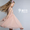 蓬纱馆 儿童礼服裙女童生日公主裙鸵鸟毛蓬蓬纱长款中大童演出服-粉色鸵鸟毛礼服裙 商品缩略图3