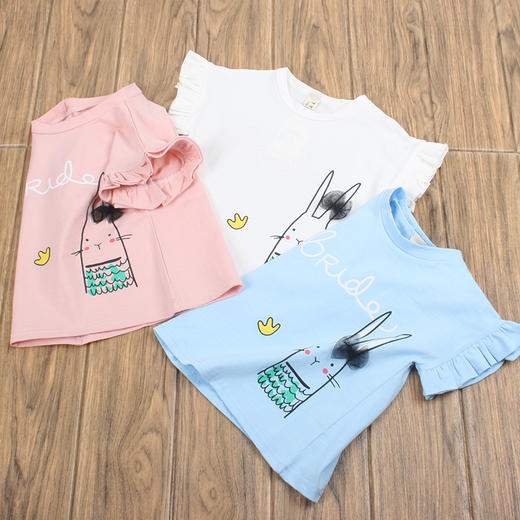 【女童T恤】.。卡通儿童T恤 夏款印花女童T恤衫 爆款中小童装 商品图0