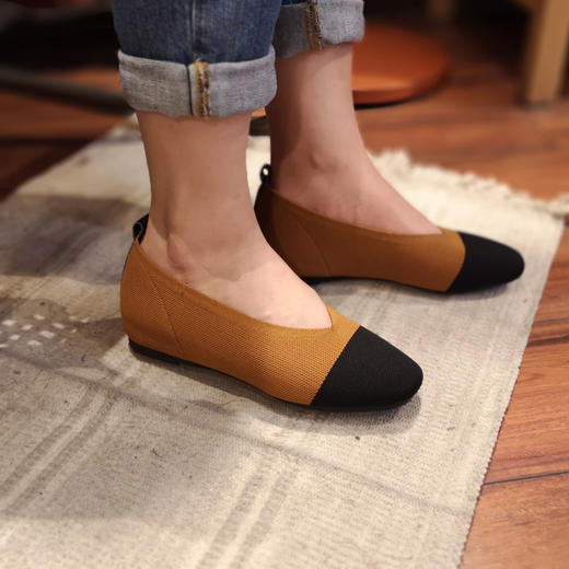 内联升女鞋飞织布鞋春秋单鞋一脚蹬简约女式飞织平跟休闲鞋4131C 商品图0