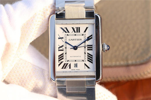 ZF卡地亚坦克系列型号W5200028男士尺寸宽31mmX长40.85mm，正品拆解开模，淬火蓝钢指针，配件达到和正品互换级别，搭载日本9015机 商品图1