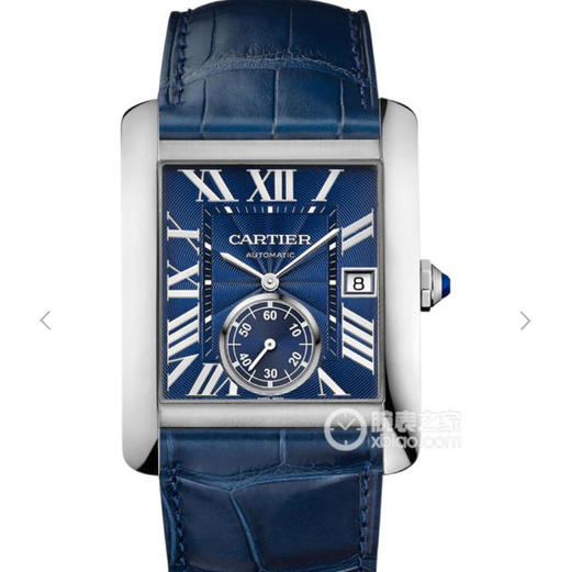 JF卡地亚WSTA0010英式坦克系列 版本，原版1904MC自动机械机芯，表径:34mmX44mm，使用原版烤钢蓝表针，男士手表，皮表带 商品图0