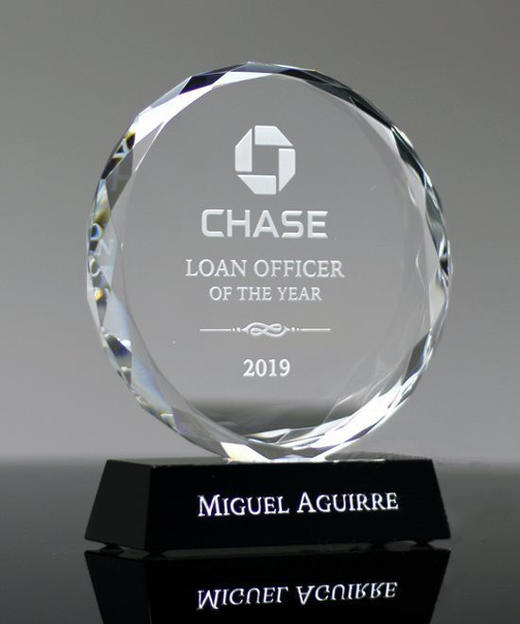 太阳花水晶座创意奖杯高档奖杯定制 商品图0