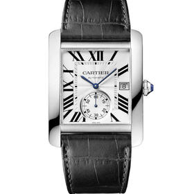 JF卡地亚W5330003英式坦克系列 版本，原版1904MC自动机械机芯，表径:34mmX44mm，使用原版烤钢蓝表针，使表针色泽均匀