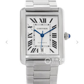 ZF卡地亚坦克系列型号W5200028男士尺寸宽31mmX长40.85mm，正品拆解开模，淬火蓝钢指针，配件达到和正品互换级别，搭载日本9015机