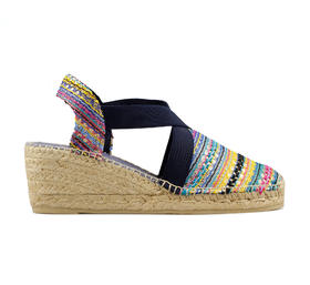 #断码特价40码#西班牙原产手工制作时尚轻便女款草编鞋 301RK蓝色/花色