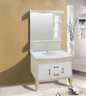 【库存处理650元】浴室柜 D21-100CM PVC/玉石台盆