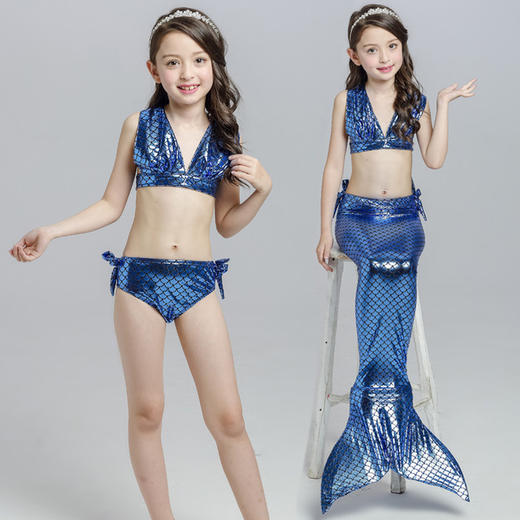 【泳装】儿童泳衣女童比基尼美人鱼分体三件套美人鱼泳衣外贸童装 商品图3