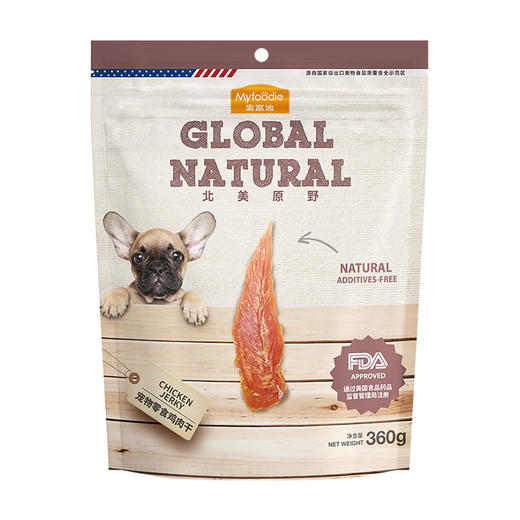 麦富迪狗零食鸡胸肉360g狗狗零食鸡肉条鸡肉干泰迪狗零食训狗奖励 商品图1