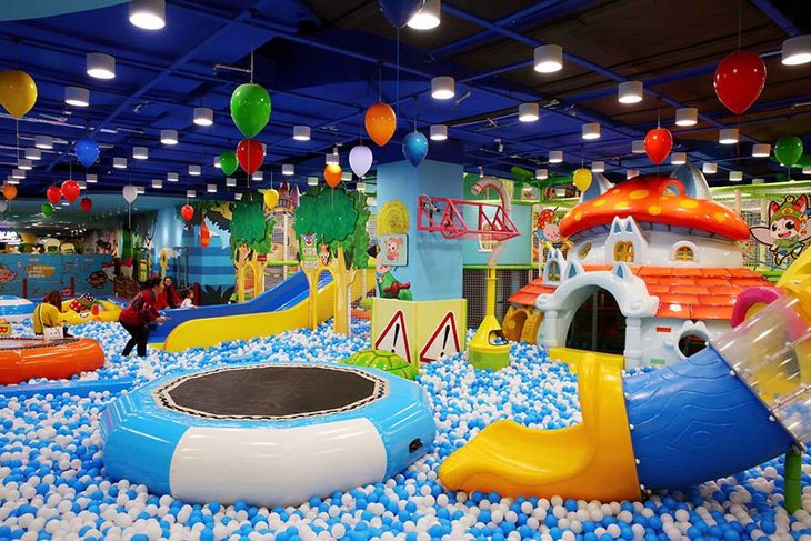 经四路万达宝贝王399元1500㎡海洋球滑梯淘气堡亲子畅玩全天