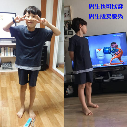 【女童】。夏季棉质百搭女童套装 T恤短裤套装 2色可选爆款儿童装 商品图3