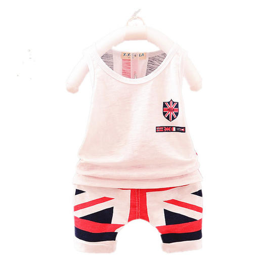 【童装】童装男童夏季韩版宝宝米子旗背心套装 商品图5