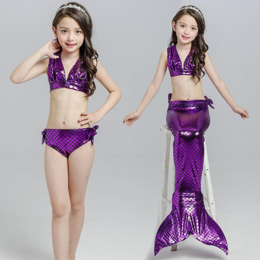 【泳装】儿童泳衣女童比基尼美人鱼分体三件套美人鱼泳衣外贸童装 商品图5