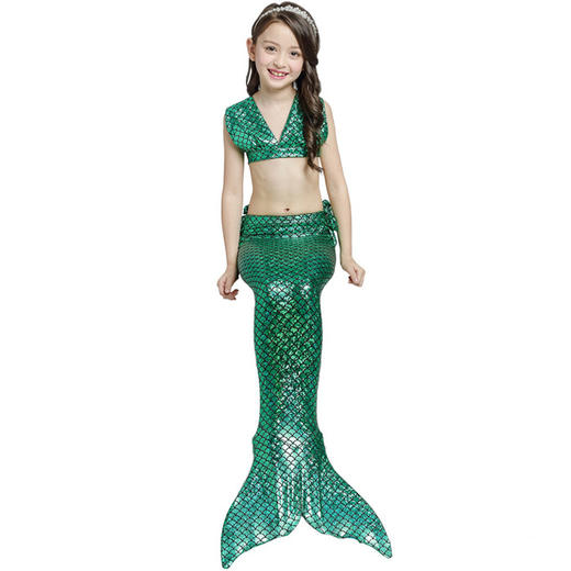 【泳装】儿童泳衣女童比基尼美人鱼分体三件套美人鱼泳衣外贸童装 商品图7