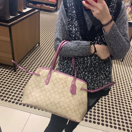 coach蔻驰印花手提包单肩女包鲶鱼包