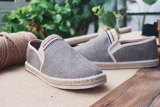 【买麻鞋，雅路人】防脚臭，雅路人男士手工千层底布鞋中老年爸爸鞋休闲散步鞋YQ-05 商品图5