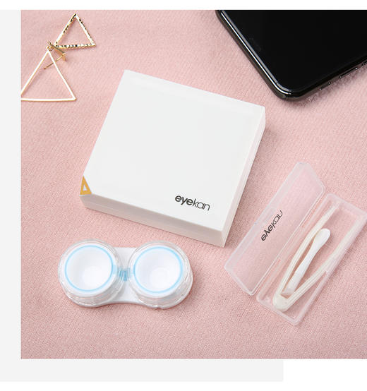 凯达1821隐形眼镜盒美瞳盒子净面简单款伴侣盒批发 商品图1