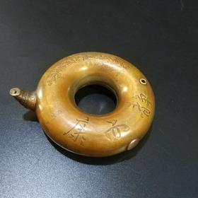 纯铜圆形文房砚滴