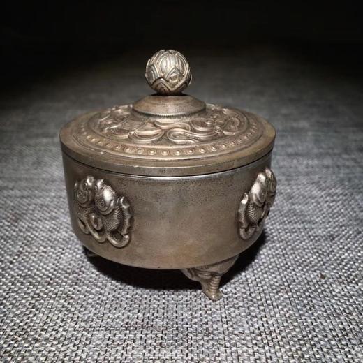 白铜鎏银手工香炉 商品图1