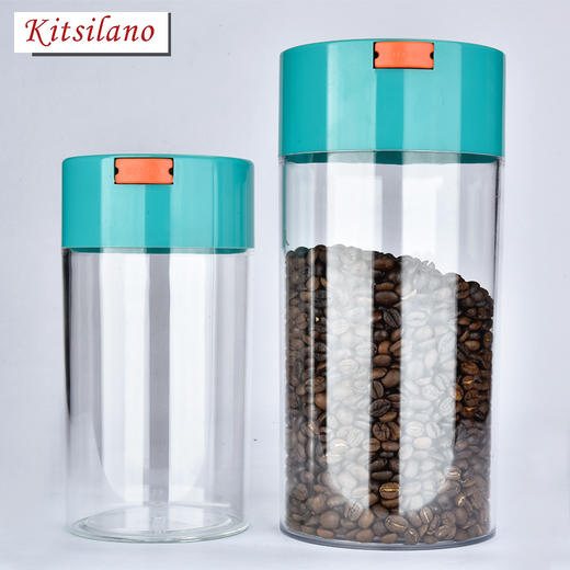 亲亲密封罐保鲜防潮真空透明咖啡豆茶叶干果按压式食品储物罐 商品图1