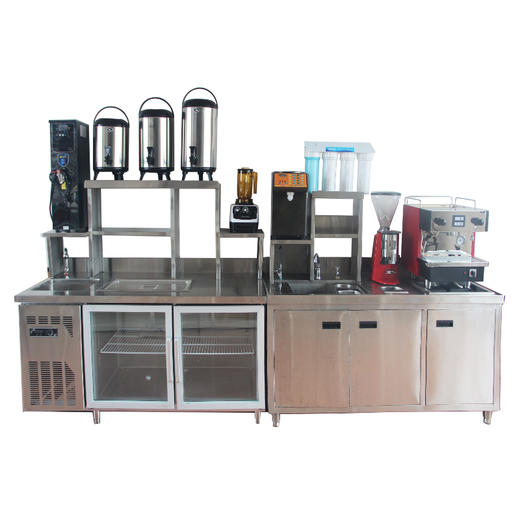 卡茜兰诺商用制冷工作台不锈钢奶茶水吧台咖啡操作台全套设备 商品图4