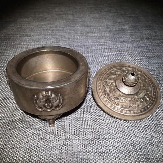 白铜鎏银手工香炉 商品图2