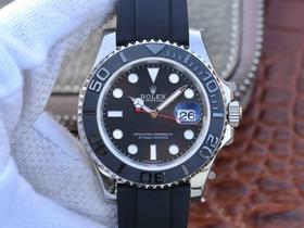 AR劳力士YM游艇YACHT-MASTER＂116655＂(游艇)系列，搭载订制版3135机芯.AR版的胶带做出了与正品一致的内含钢片的技术与质感.能与正品通用互换