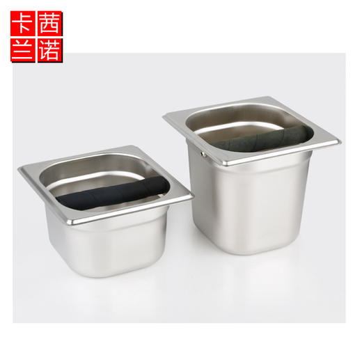 不锈钢渣桶咖啡粉敲渣盒商用半自动咖啡机配套器具渣槽废渣盒大号 商品图2