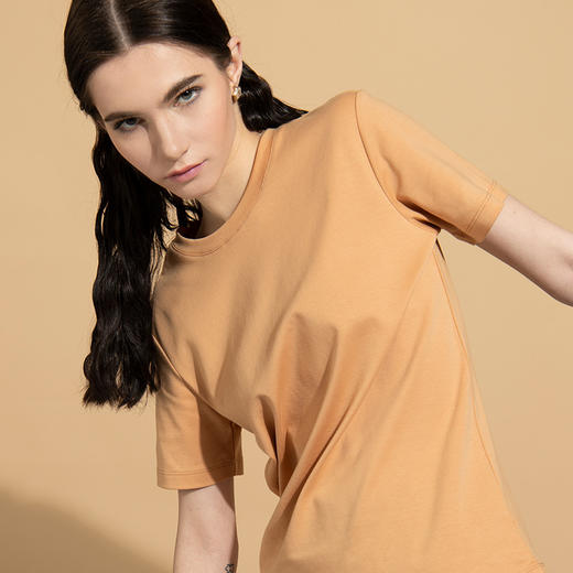 女士经典款新疆长绒棉60支圆多色彩T恤 商品图5