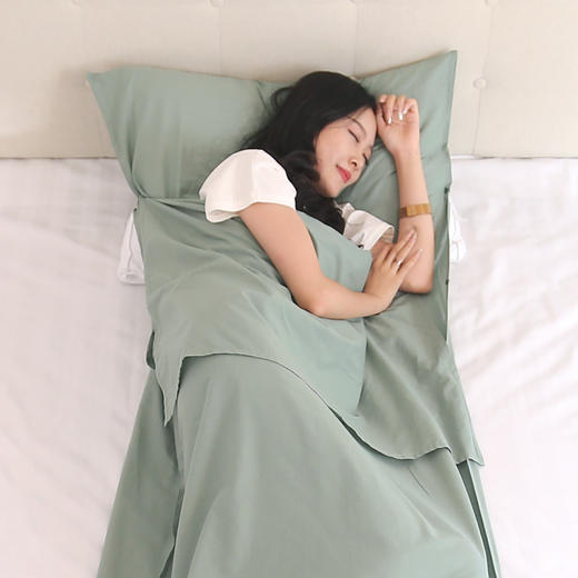 【特价清仓】龙之涵 全棉旅行睡袋 酒店火车必备隔脏睡袋单人双人 差旅出行必备隔脏神器 商品图5