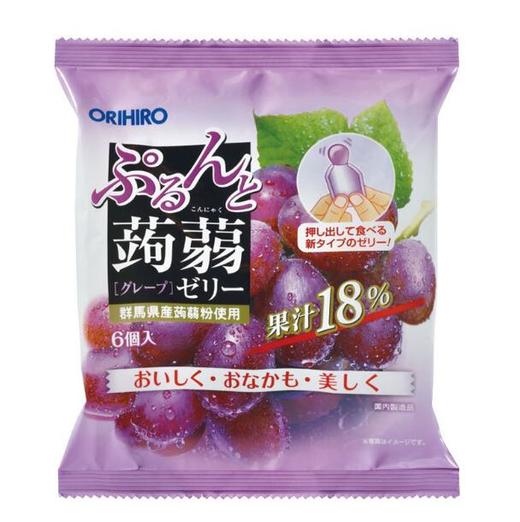 日本本土ORIHIRO立喜乐 可吸蒟蒻 香蕉味/提子味/青提味/猕猴桃味  6个入 商品图3