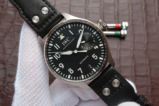 ZF万国IW500901新款大飞，3点钟位置真动能显示器，一比一原装51111自动机械机芯，表径46毫米，表壳厚度16毫米，男士，不透底，小牛皮 商品图5