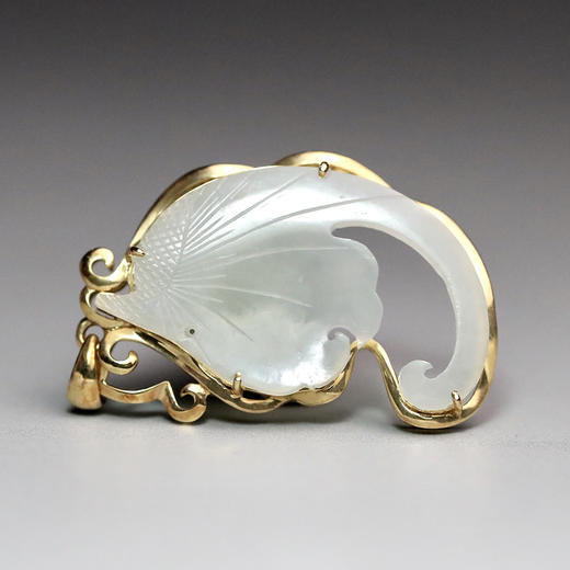 清代和田白玉“福从天降”项坠 商品图2