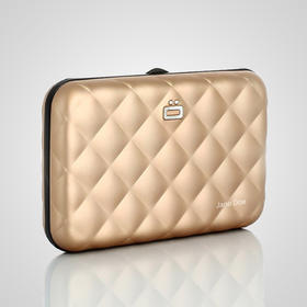 OGON菱格卡盒卡包RFID防盗防扫描法国时尚金属钱包