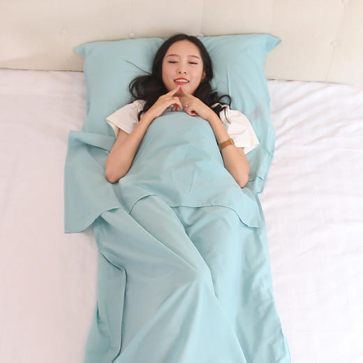 【特价清仓】龙之涵 全棉旅行睡袋 酒店火车必备隔脏睡袋单人双人 差旅出行必备隔脏神器 商品图1