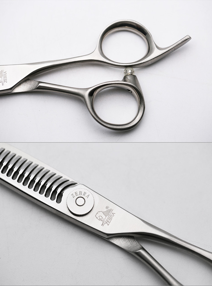 斑马剪刀e62749 无痕牙剪 7-10%双面齿槽 不扯发 随意角度抽拉 展现