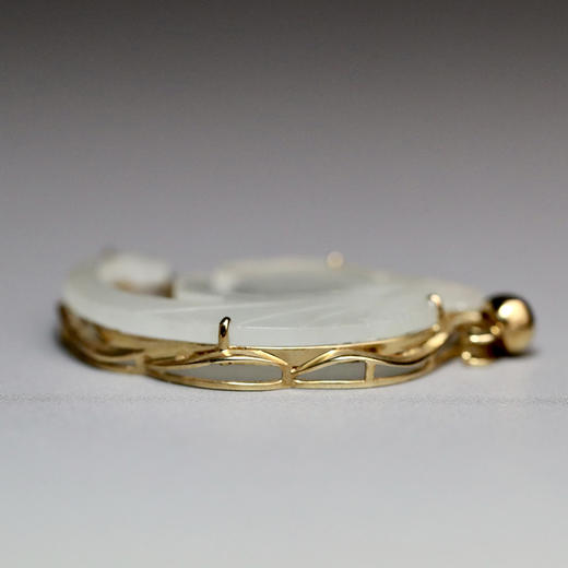 清代和田白玉“福从天降”项坠 商品图3