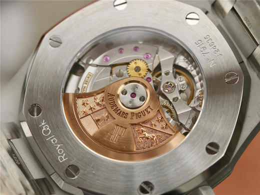 JF爱彼皇家橡树15400，自动机械机芯男士机芯:3120，精钢外壳，不锈钢和牛皮表带，背透！ 商品图6