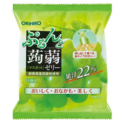 日本本土ORIHIRO立喜乐 可吸蒟蒻 香蕉味/提子味/青提味/猕猴桃味  6个入 商品图4