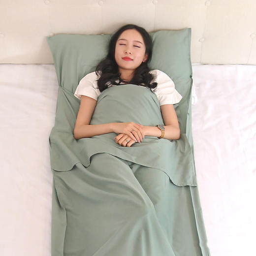 【特价清仓】龙之涵 全棉旅行睡袋 酒店火车必备隔脏睡袋单人双人 差旅出行必备隔脏神器 商品图2