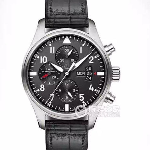 V6万国飞行员w377701。7750机械自动机芯，蓝宝石+蓝膜，43mm直径，精钢外壳，男士，密底，小牛皮表带。 商品图0