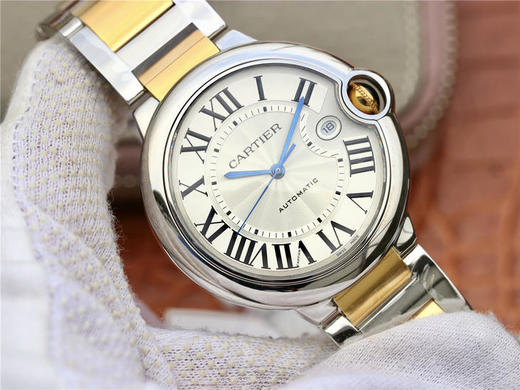 CR卡地亚蓝气球系列大号间金42mm男士腕表，精钢表带，自动机械机芯，密底。 商品图2