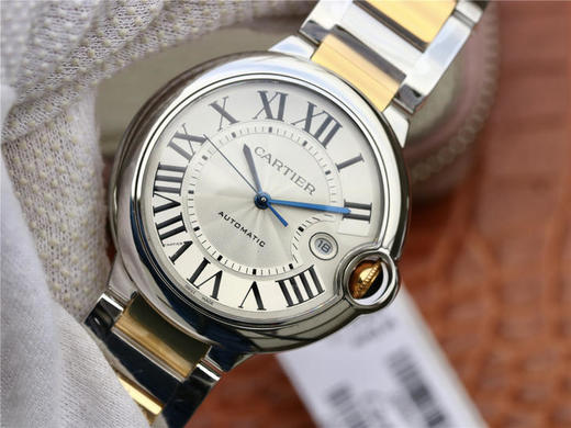 CR卡地亚蓝气球系列大号间金42mm男士腕表，精钢表带，自动机械机芯，密底。 商品图3