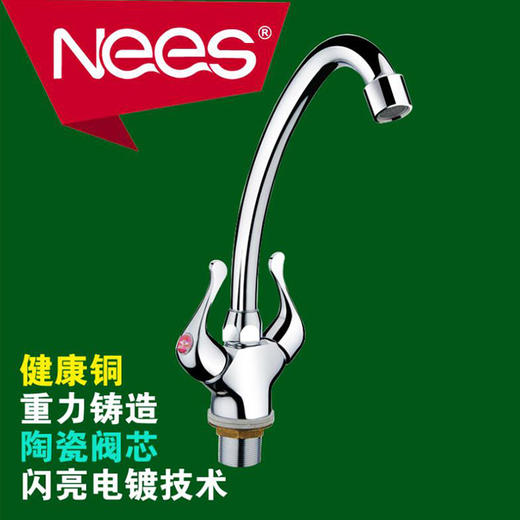 丽驰 双把菜盆龙头 一枝花85689 商品图0