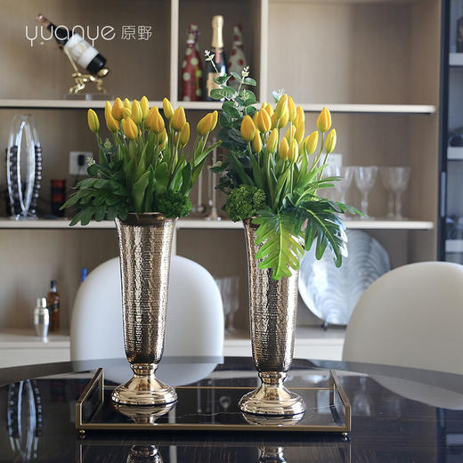 原野现代简约轻奢风格 郁金香仿真花假花套装 客厅餐厅装饰花 商品图1