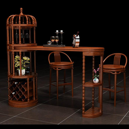 大果紫檀新中式吧台3件套101201401