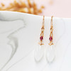 18k玫瑰金和田玉（白玉）镶钻耳饰--女王的眼泪 商品缩略图1